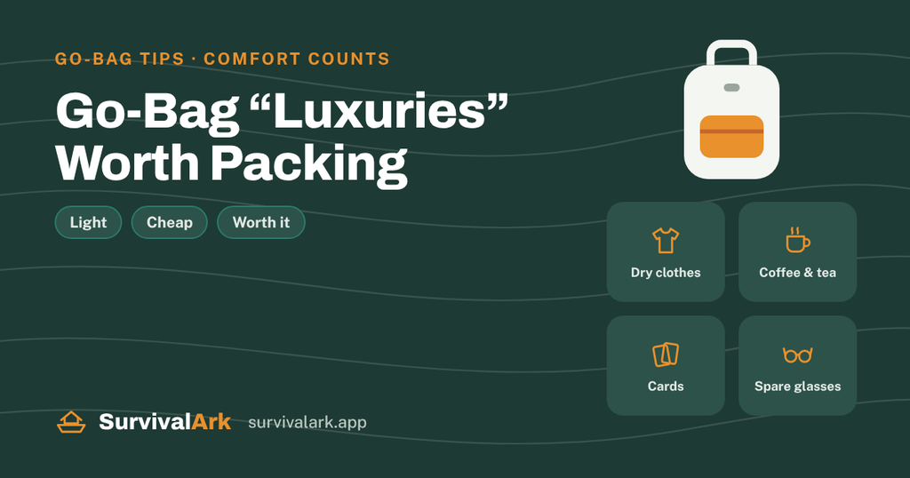 Go-bag comfort items worth packing