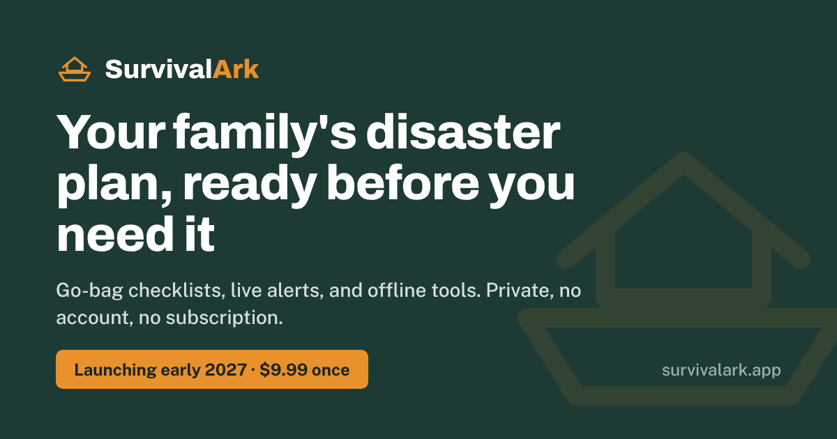 SurvivalArk: Family Disaster Prep App, No Subscription
